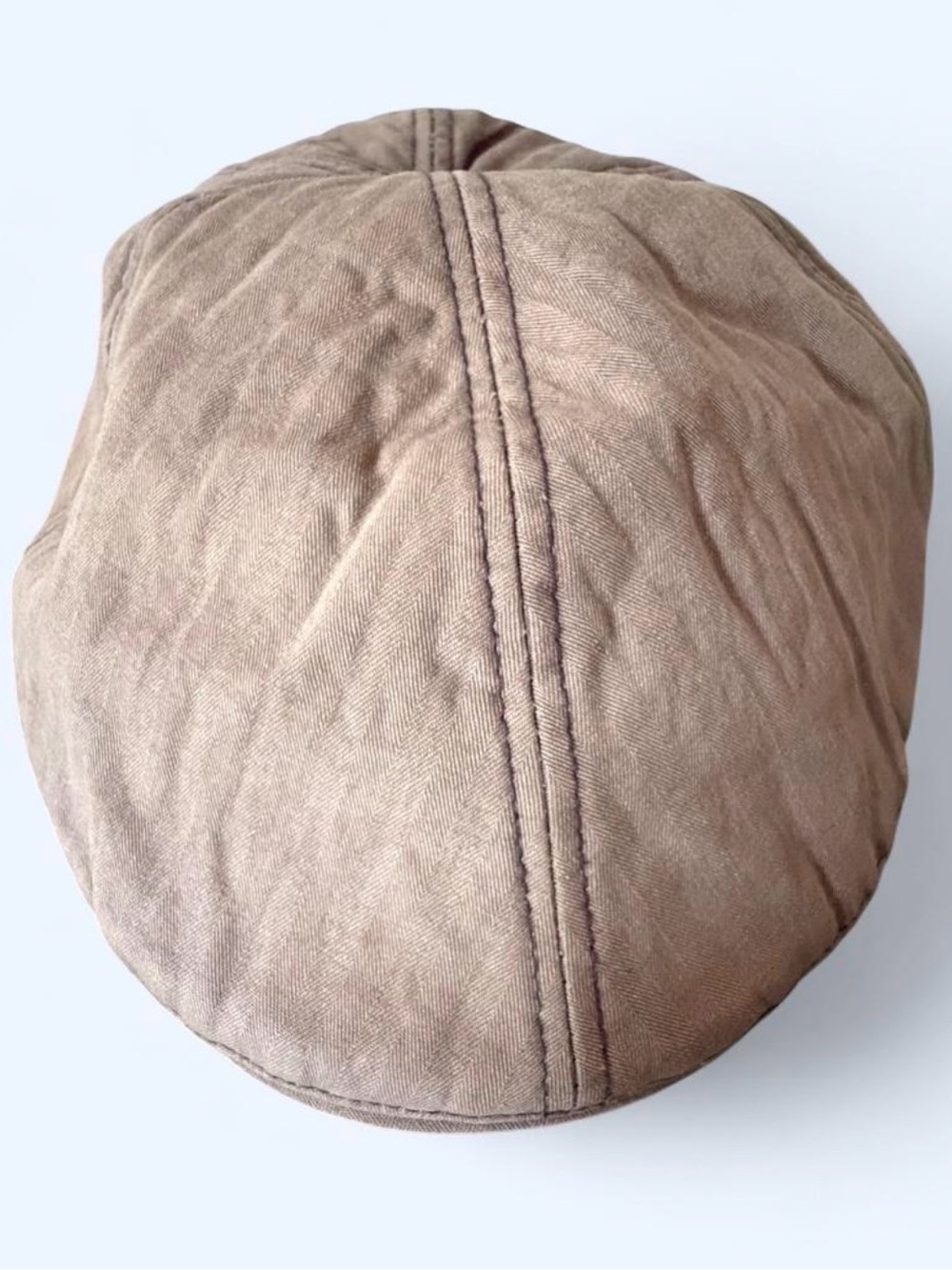 Tan Brown Cotton Newsboy Cap